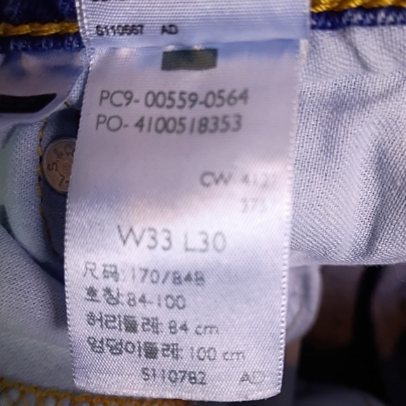 Levis 559 Relaxed Straight Jeans Mens W33 L30 Blue Denim Medium Wash Rare Tag - Picture 12 of 16